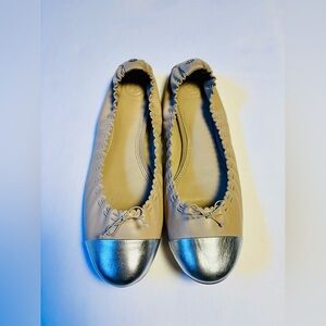 Tory Burch Simone Scalloped Leather Ballet Flats
Size 9 1/2, Balletcore